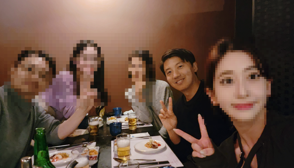 병원 최고매출 기록 후 병원장님 초대로 대행사 담당 직원과 함께한 회식 사진