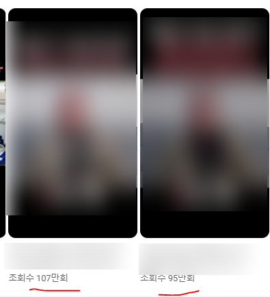 현재 운영 중인 병원 유튜브 채널 현황 화면