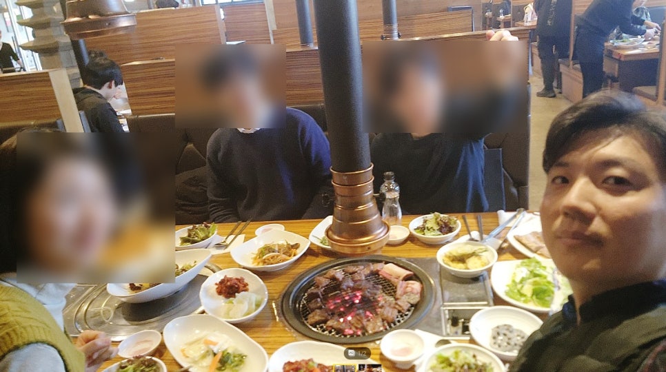 병원 원장님이 사 주신 식사 사진